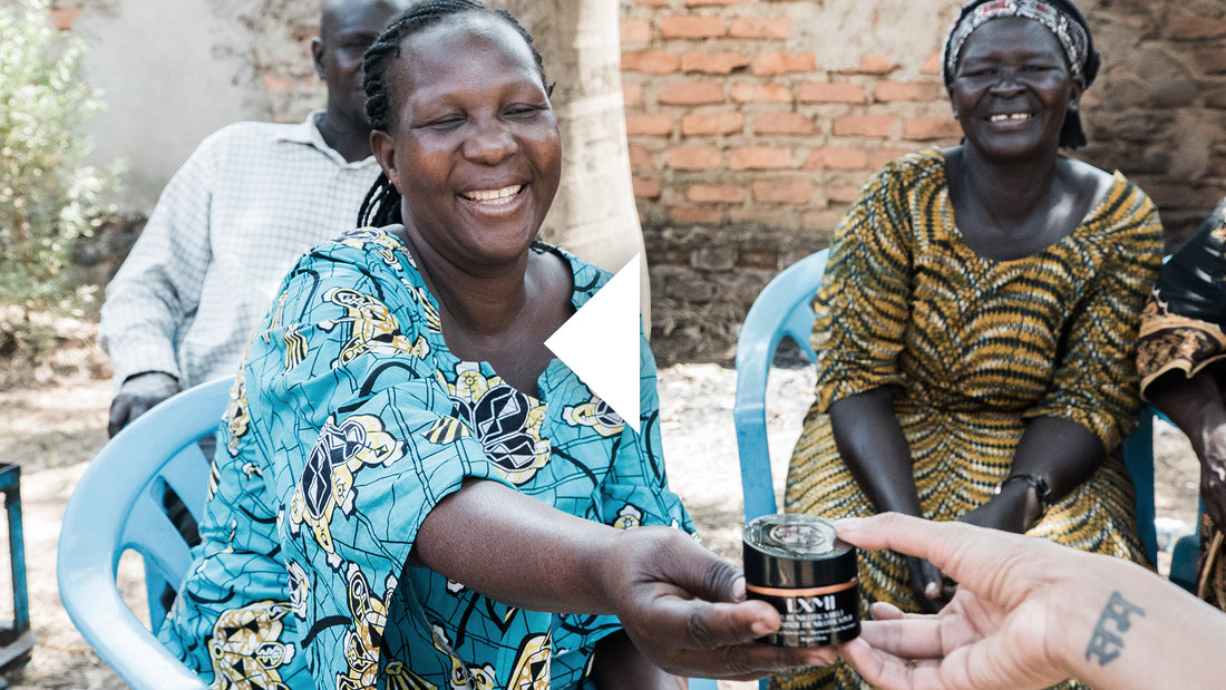 Sourced to benefit marginalized women with LXMI social impact skincare
