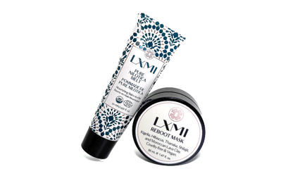 Waterless treatment mask and slugging balm for barrier repair with LXMI's Selfcare Duo