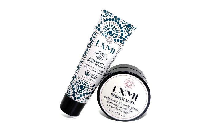 Waterless treatment mask and slugging balm for barrier repair with LXMI's Selfcare Duo