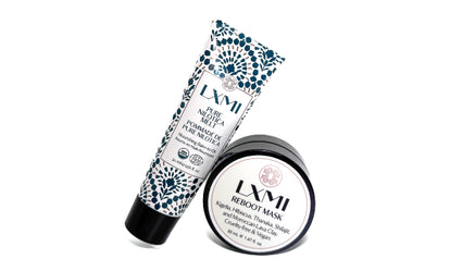 Waterless treatment mask and slugging balm for barrier repair with LXMI's Selfcare Duo
