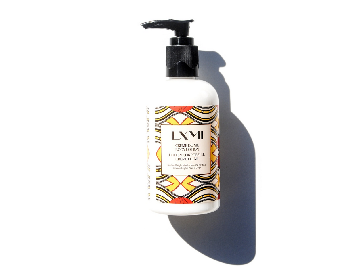 Get super soft skin with LXMI's Crème du Nil Body lotion